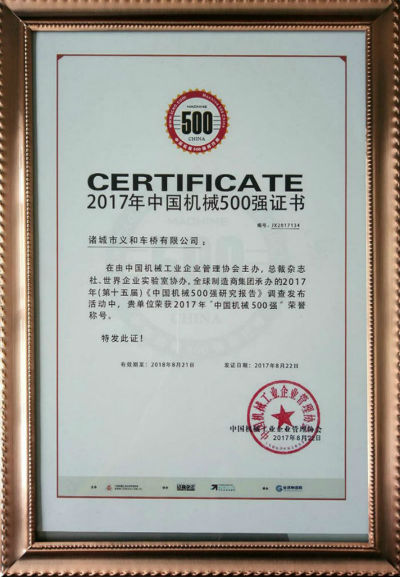 2017中国机械500强b